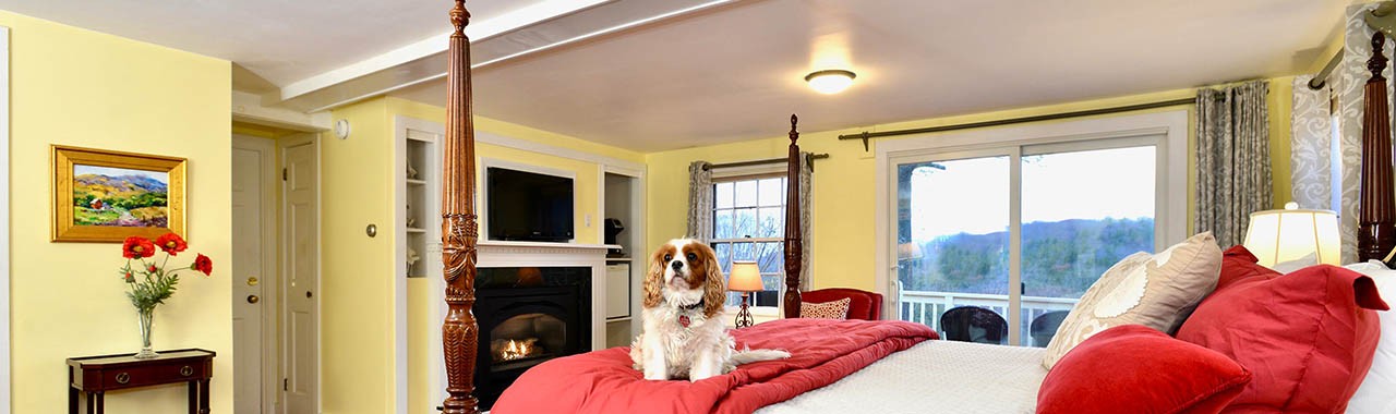 Enjoying the bed at The Wilburton in Machester, Vermont